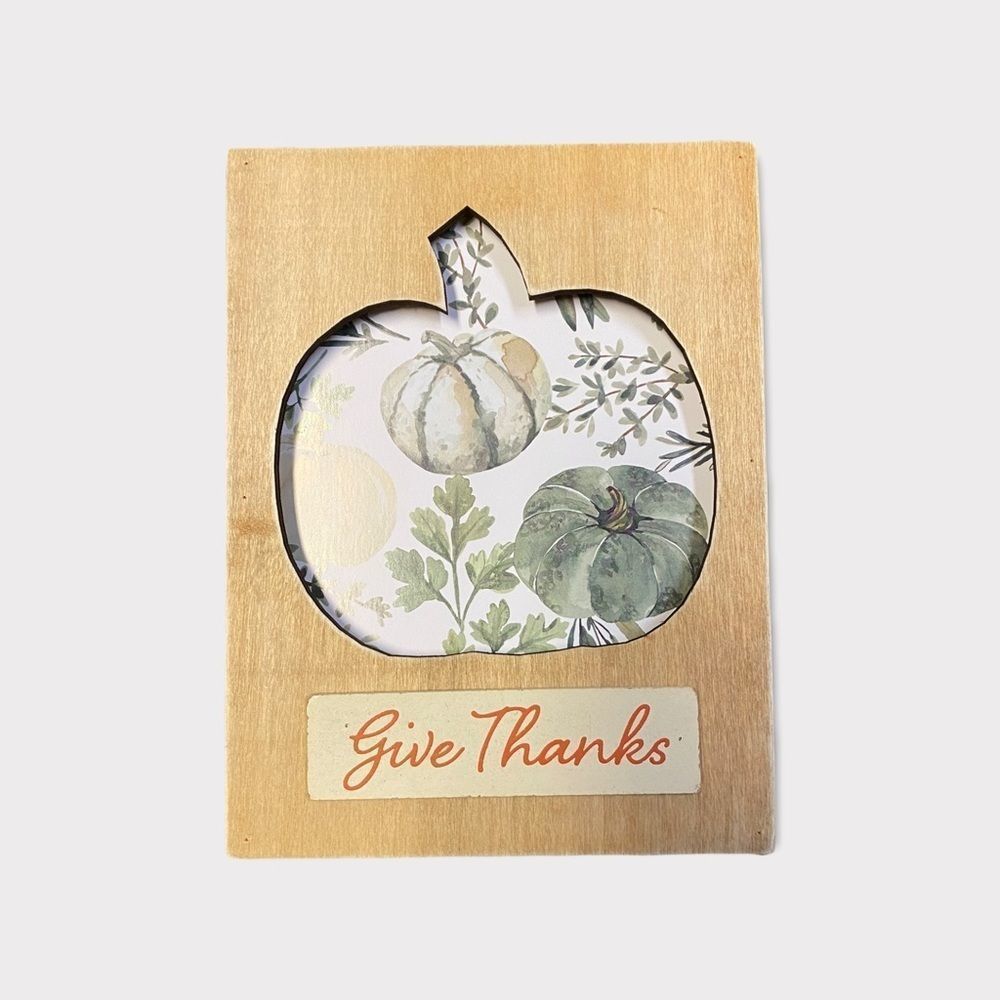 🆕 “Give Thanks” Pumpkin Fall Sign